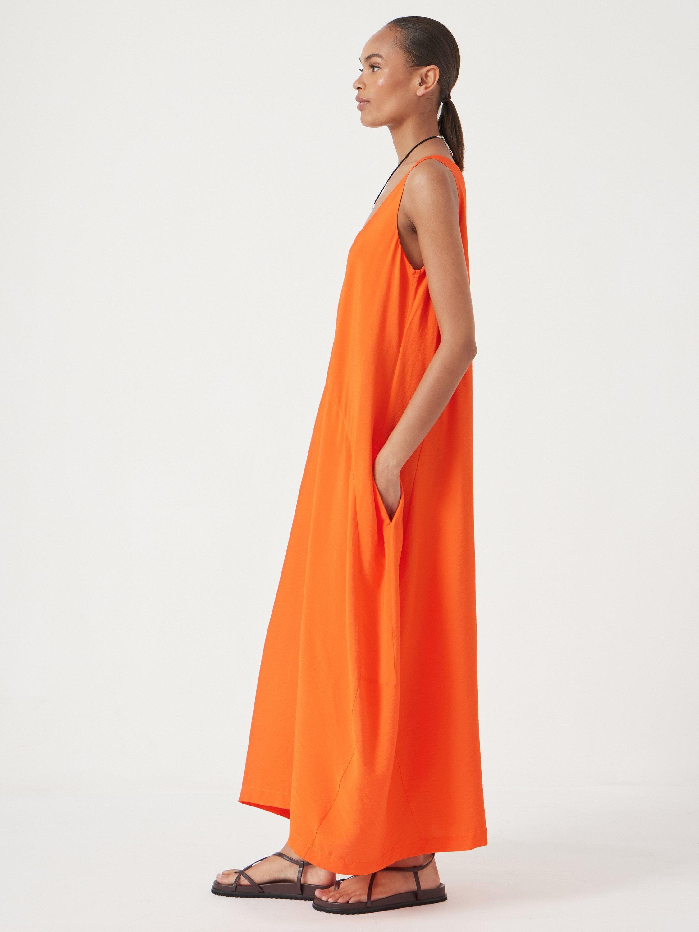 Product image 2 of 4, which shows HUSH Liddie Air Flow Maxi Dress, Bright Orange, L-XL