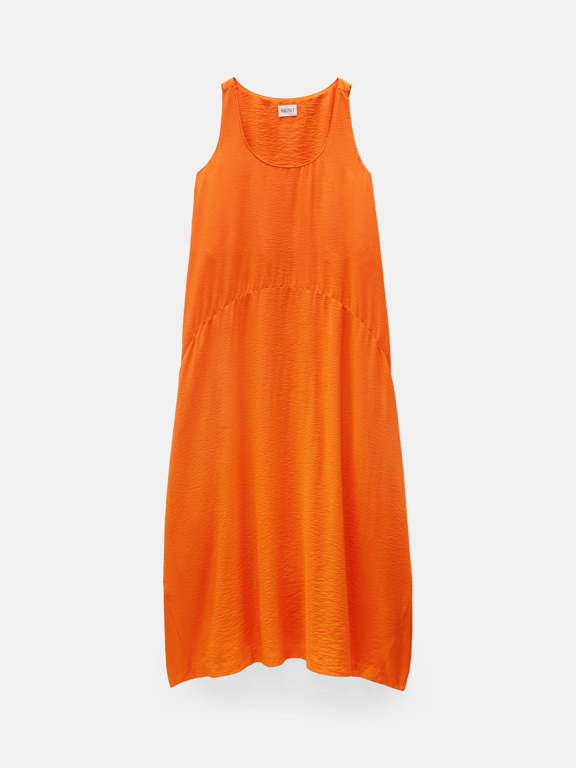 Product image 4 of 4, which shows HUSH Liddie Air Flow Maxi Dress, Bright Orange, L-XL