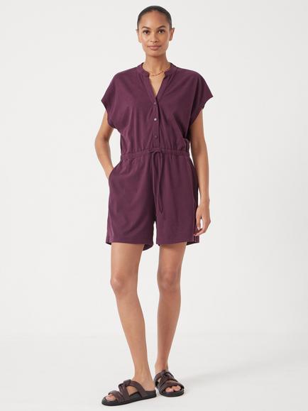 HUSH Kendall Jersey Playsuit, Maroon Red