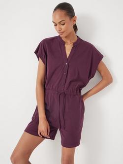 HUSH Kendall Jersey Playsuit - view 2, Maroon Red