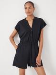 HUSH Kendall Jersey Playsuit, Black