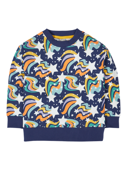 Frugi Kids' Mawnan Organic Cotton Sweatshirt, Magic Skies