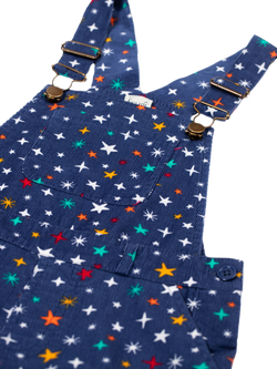 Frugi Kids' Ceri Corduroy Dungarees, Rainbow Galaxy - view 2, Rainbow Galaxy