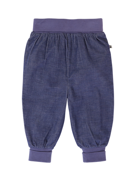 Frugi Kids' Corduroy Pull Up Trousers, Ink Blue, Ink Blue