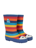 Frugi Kids' Puddle Buster Wellington Boots, Rainbow/Panda