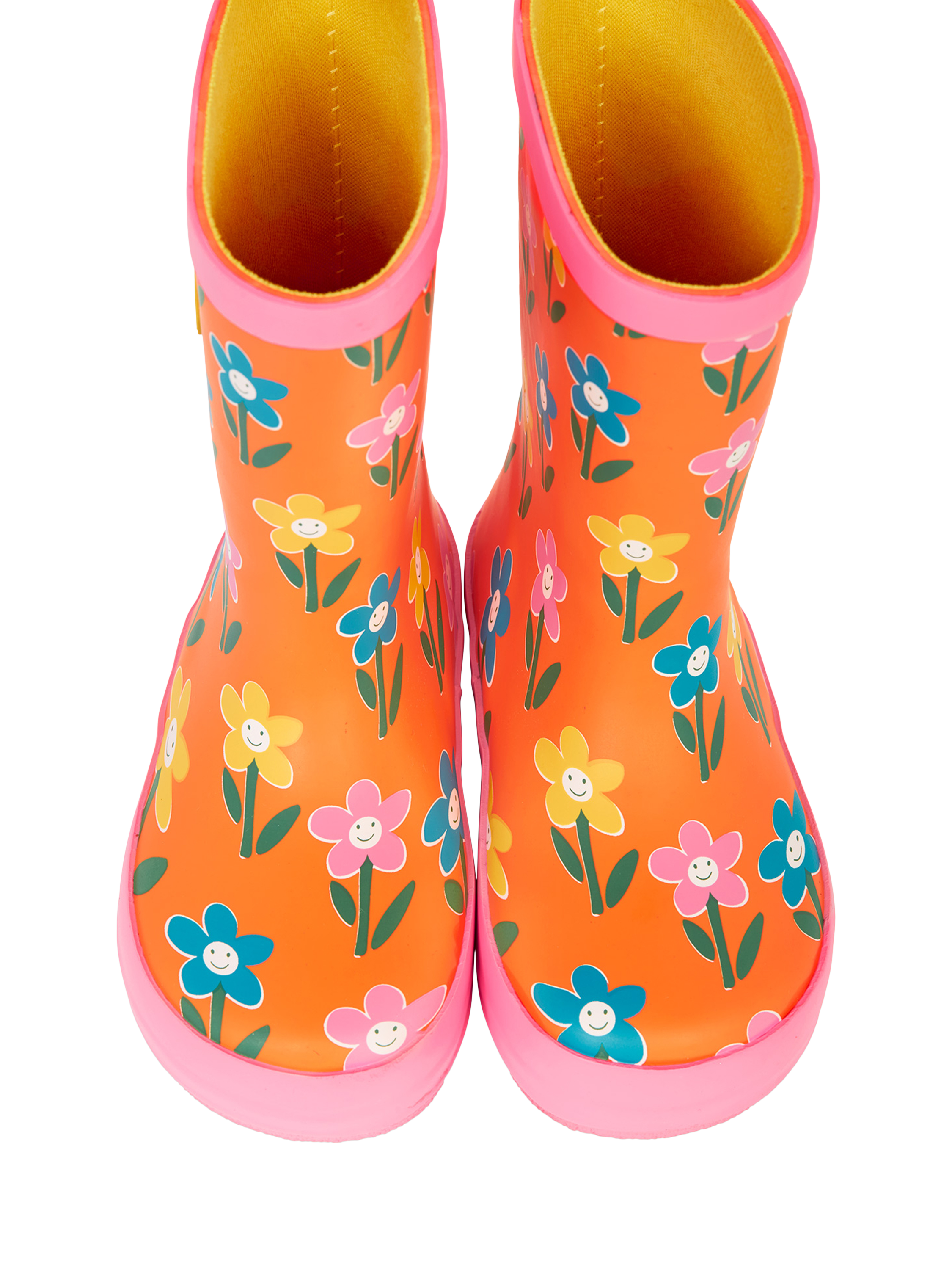 Product image 3 of 5, which shows Frugi Kids' Puddle Buster Wellington Boots, Fun Flowers, EU33