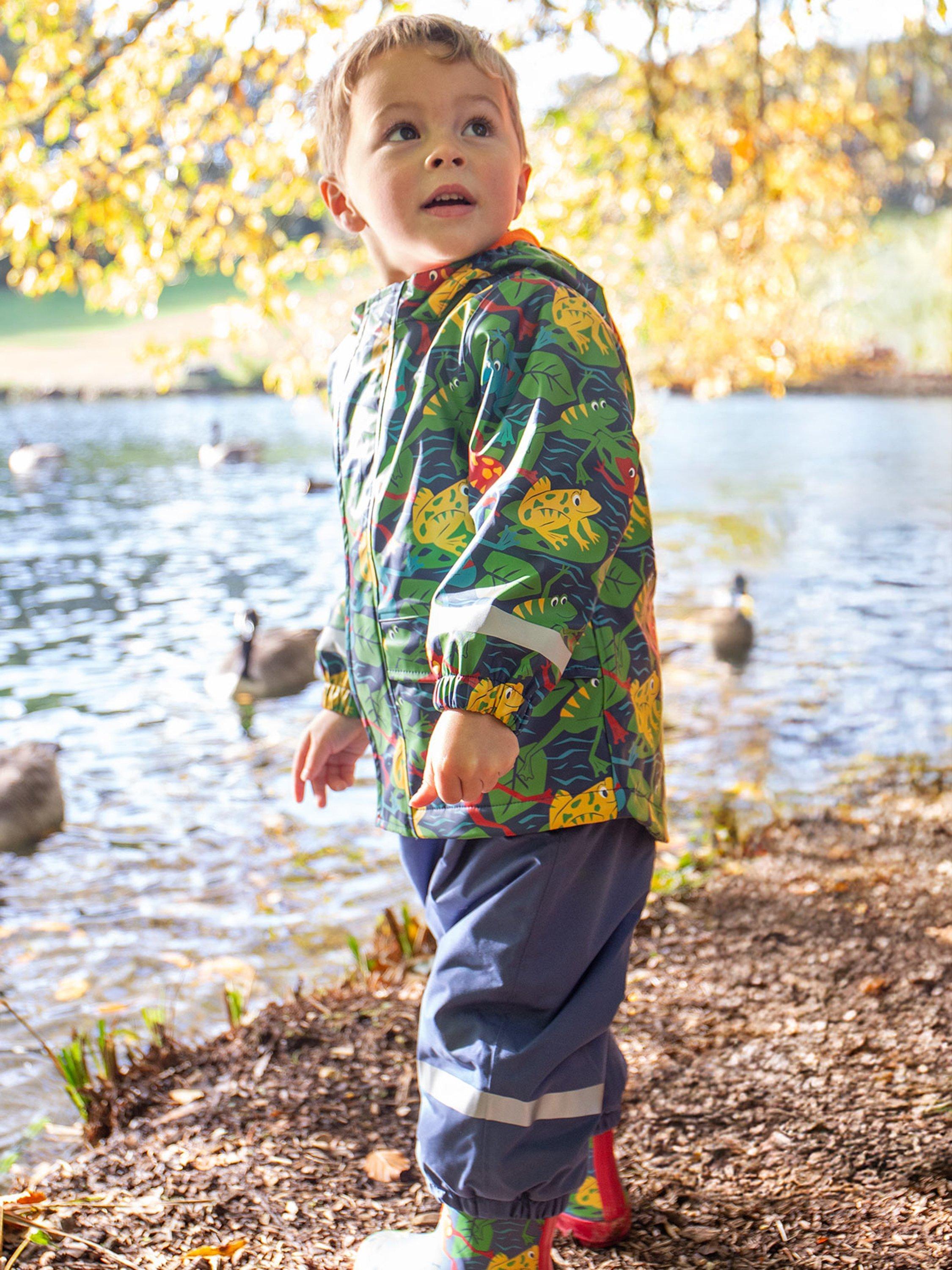 Product image 2 of 5, which shows Frugi Kids' Puddle Buster Wellington Boots, Be Hoppy!, EU33