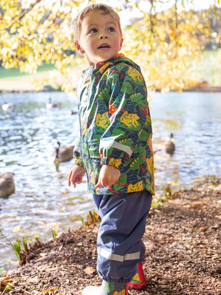 Frugi Kids' Puddle Buster Wellington Boots, Be Hoppy! - view 2, Be Hoppy!