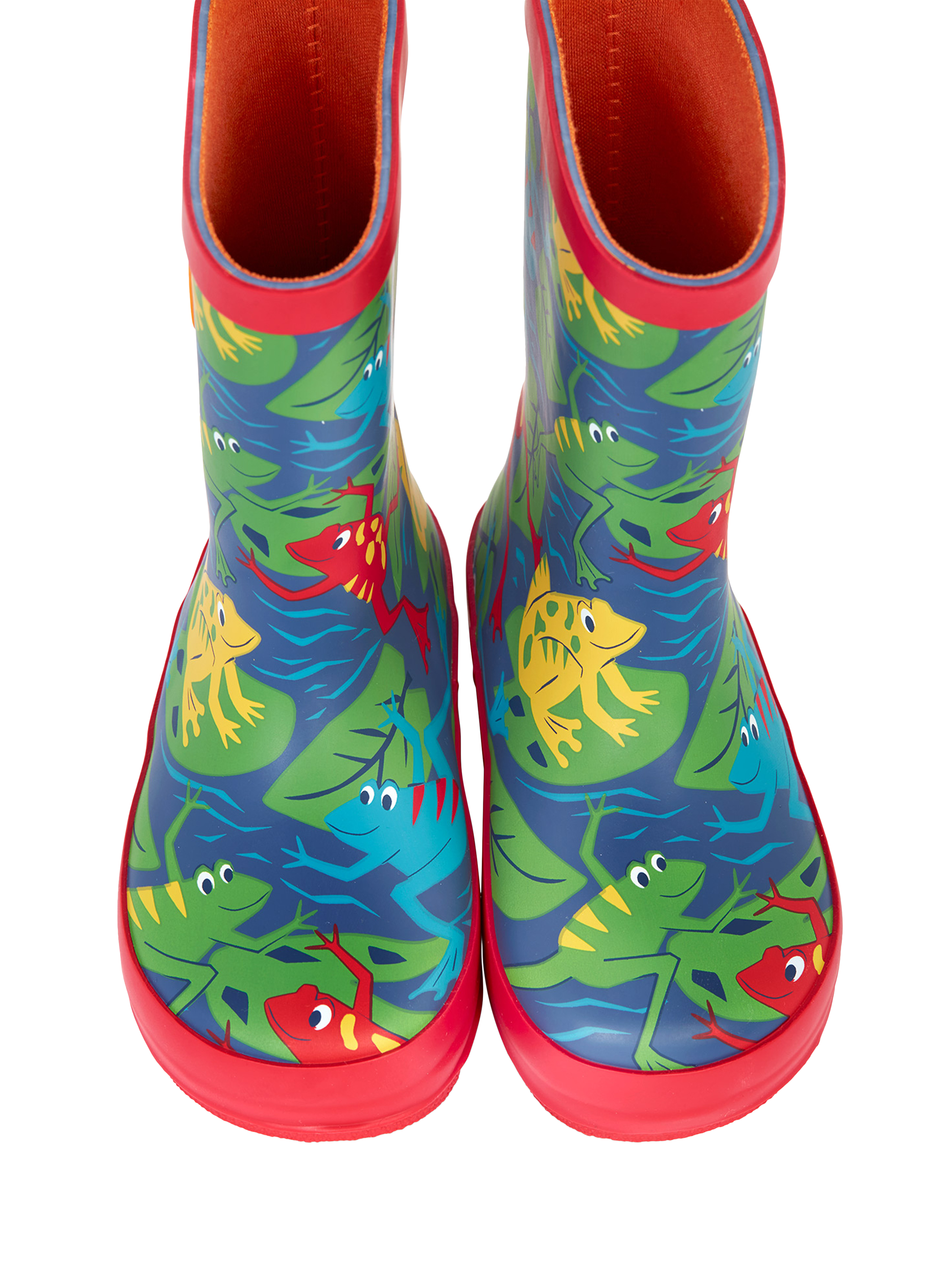 Product image 3 of 5, which shows Frugi Kids' Puddle Buster Wellington Boots, Be Hoppy!, EU33