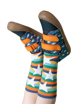 Frugi Kids' Rock My Socks, Pack of 3, Penguin Multipack - view 2, Penguin Multipack