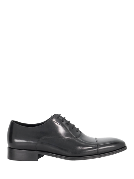 Dune London Solver Wide Fit Leather Oxford Shoes, Black