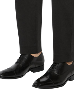 Dune London Solver Wide Fit Leather Oxford Shoes, Black - view 2, Black