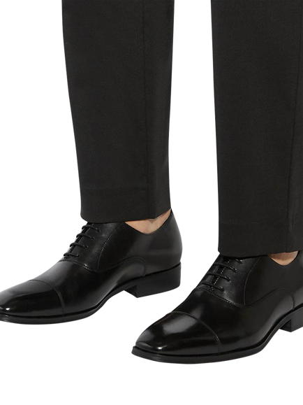Dune London Solver Wide Fit Leather Oxford Shoes - view 2, Black