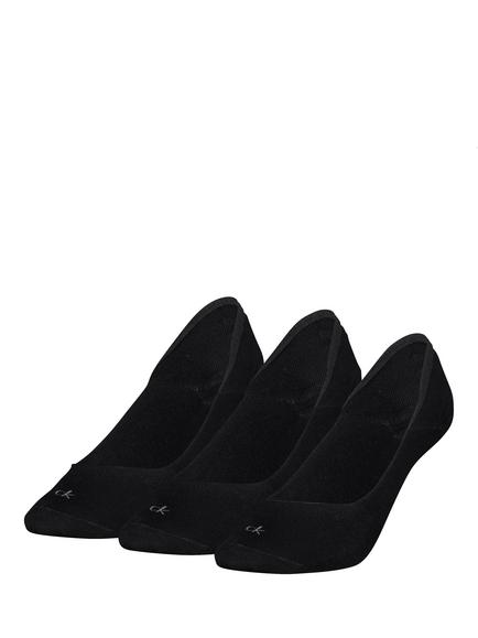 Calvin Klein Invisible Liner Socks, Pack of 3, Black, Black