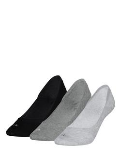 Calvin Klein Invisible Liner Socks, Pack of 3, Grey Marl, Grey Marl
