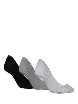 Calvin Klein Invisible Liner Socks, Pack of 3, Grey Marl - view 2, Grey Marl
