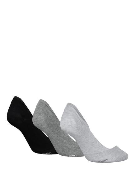 Calvin Klein Invisible Liner Socks, Pack of 3, Grey Marl - view 2, Grey Marl