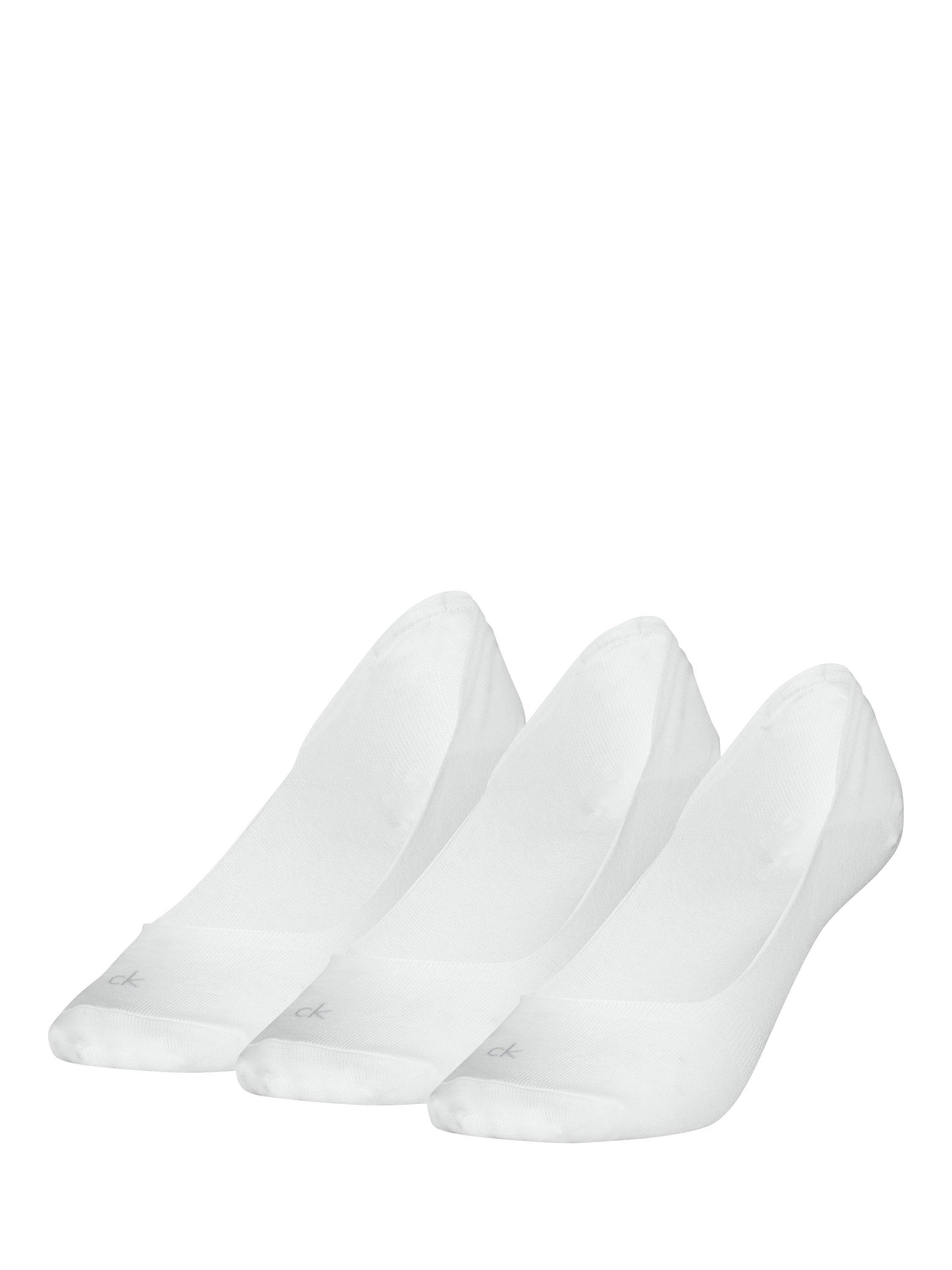 Product image 1 of 2, which shows Calvin Klein Invisible Liner Socks, Pack of 3, White, S-M