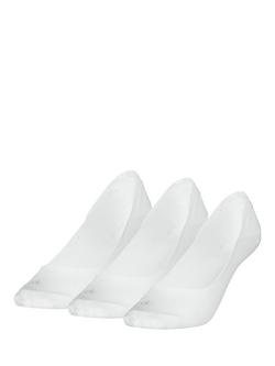 Calvin Klein Invisible Liner Socks, Pack of 3, Black, White