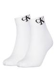 Calvin Klein Quarter Socks, Pack of 2, White