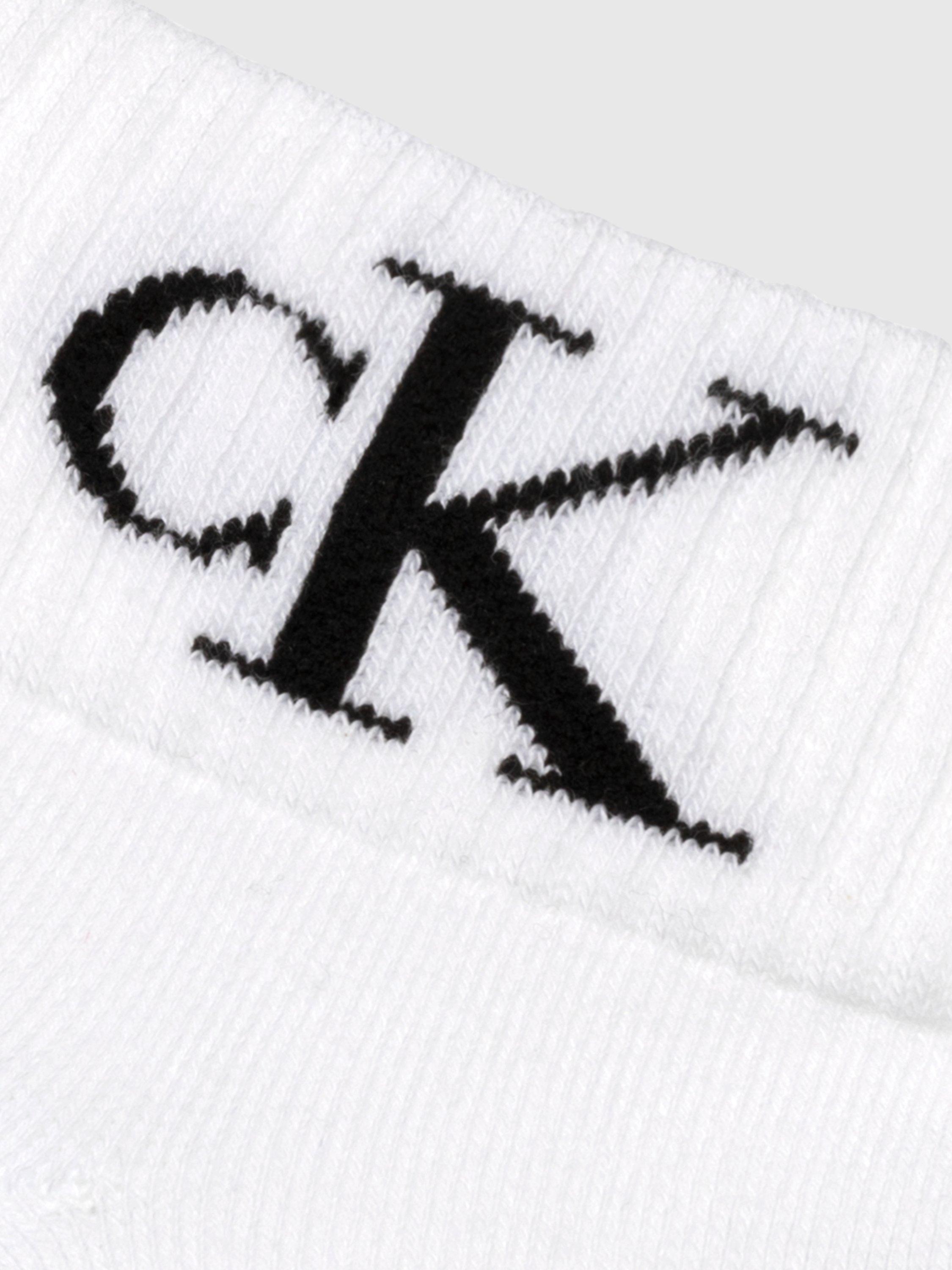 Product image 3 of 3, which shows Calvin Klein Quarter Socks, Pack of 2, White, S-M
