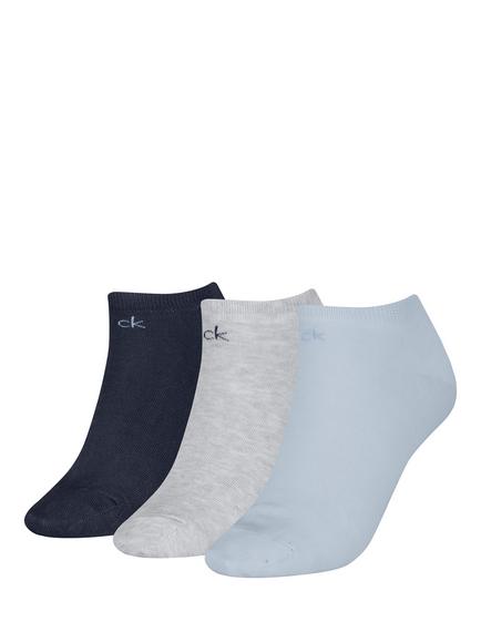 Calvin Klein Trainer Socks, Pack of 3, Black, Light Blue
