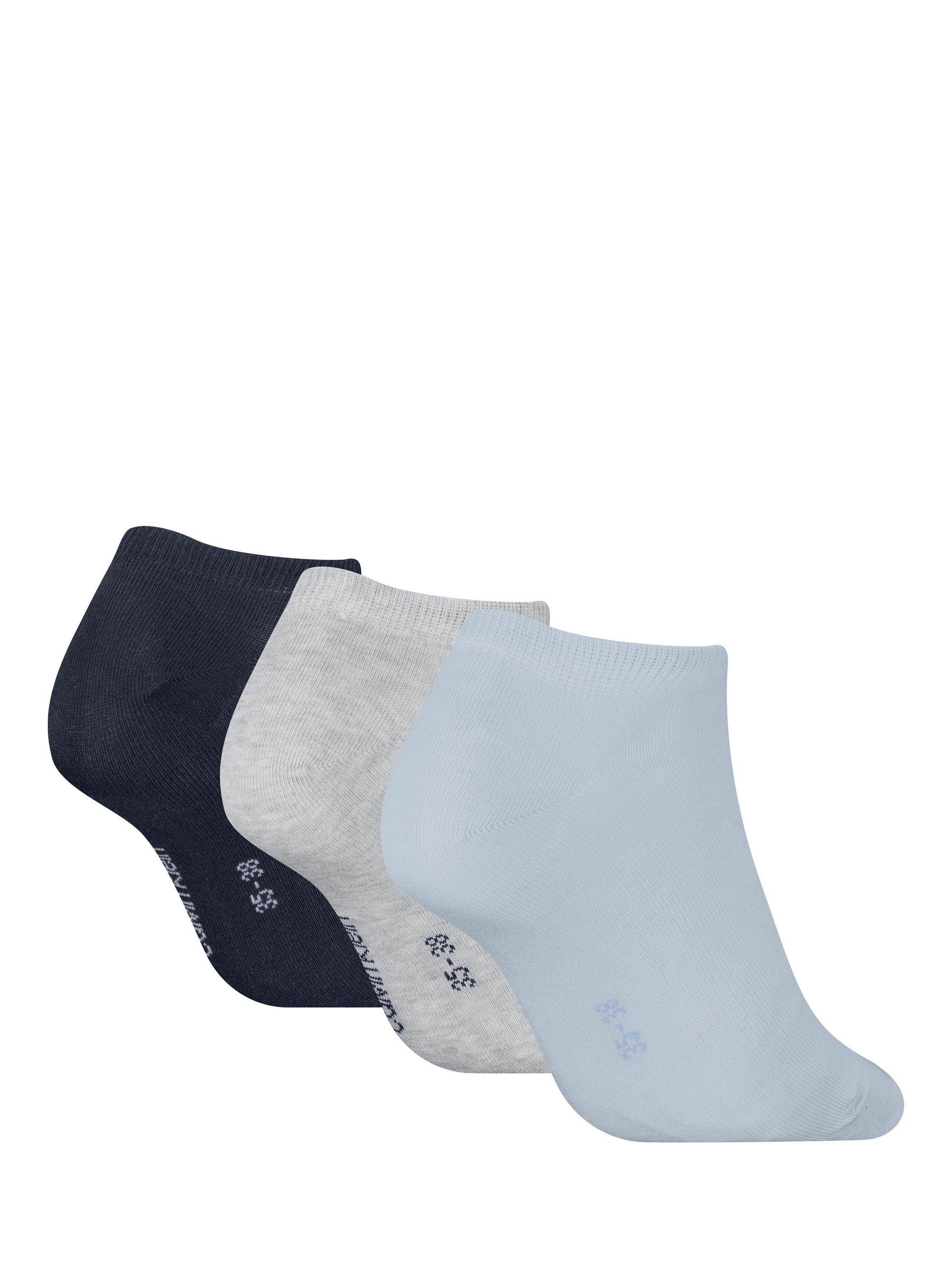 Product image 2 of 2, which shows Calvin Klein Trainer Socks, Pack of 3, Light Blue, S-M