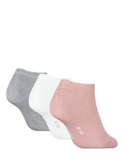 Calvin Klein Trainer Socks, Pack of 3, Black - view 2, Pink