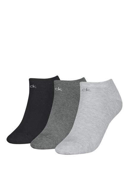 Calvin Klein Trainer Socks, Pack of 3, Black, Grey Marl