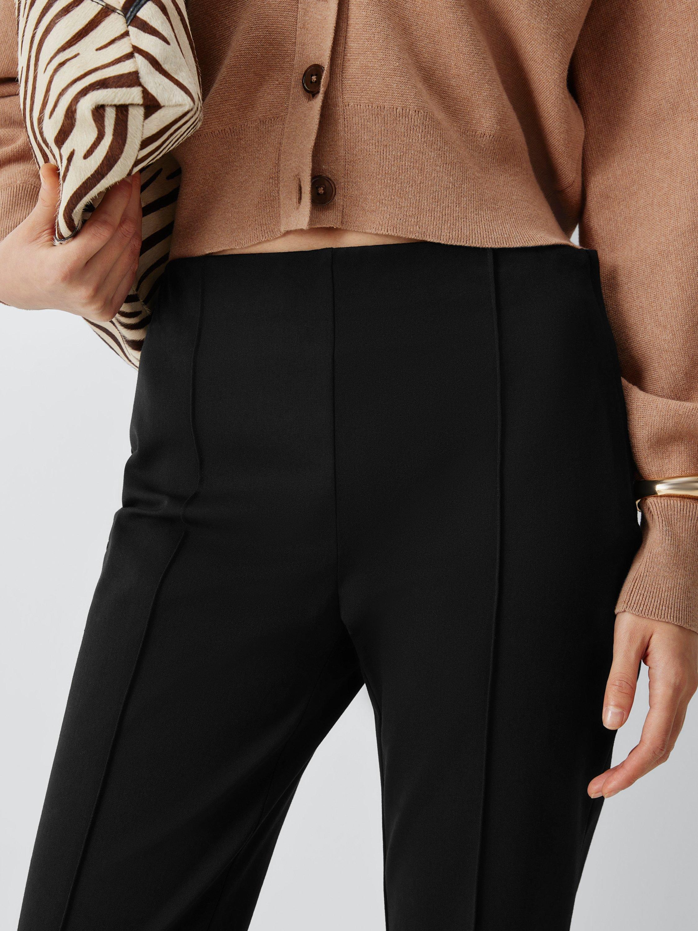 Product image 5 of 6, which shows John Lewis Slim Crop Bootcut Trousers containing LENZING™ ECOVERO™ Viscose, Black, 8