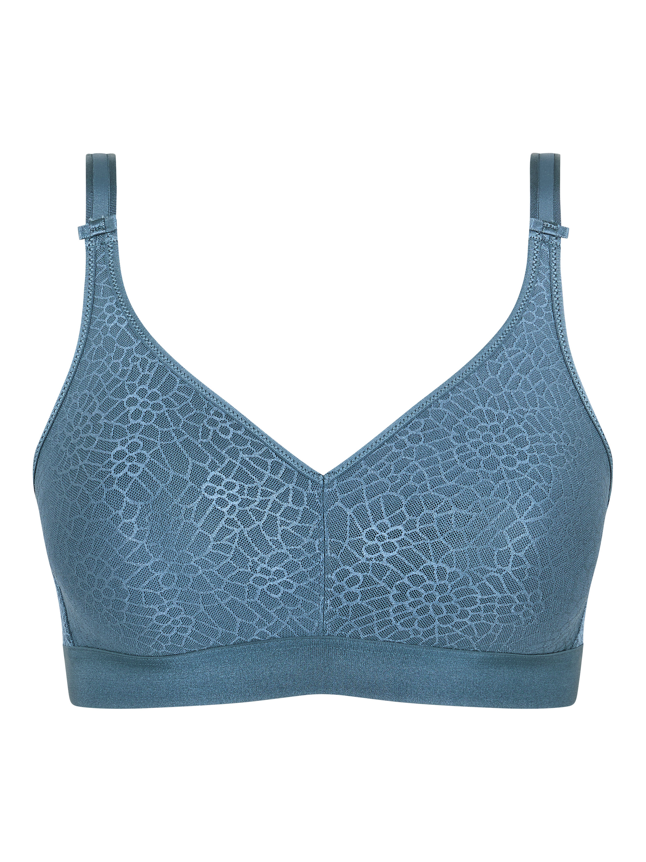 Product image 4 of 4, which shows Chantelle C Magnifique Seamless Non-Wired Support Bra, Jeans Blue, 32D