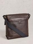 White Stuff Connor Leather Messenger Bag, Dk Brown