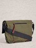 White Stuff Charlie Cotton Messenger Bag, Khaki Green