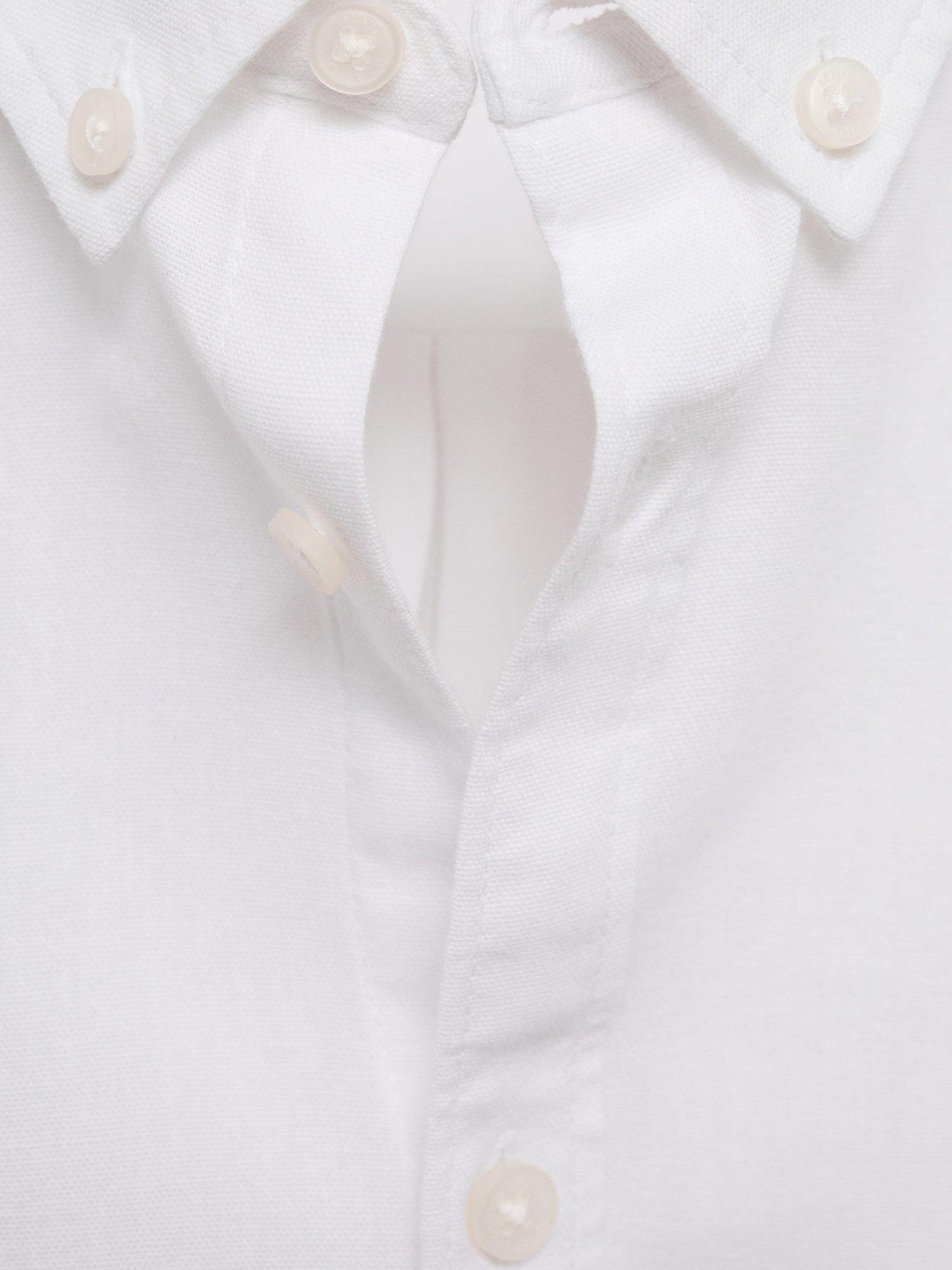 Product image 3 of 4, which shows Mango Kids' Cotton Oxford Shirt, White, 9-12 months