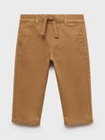 Mango Kids' Cotton Blend Drawstring Chinos Trousers