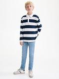 Mango Kids' Denim Five Pocket Slim Fit Jeans, Open Blue