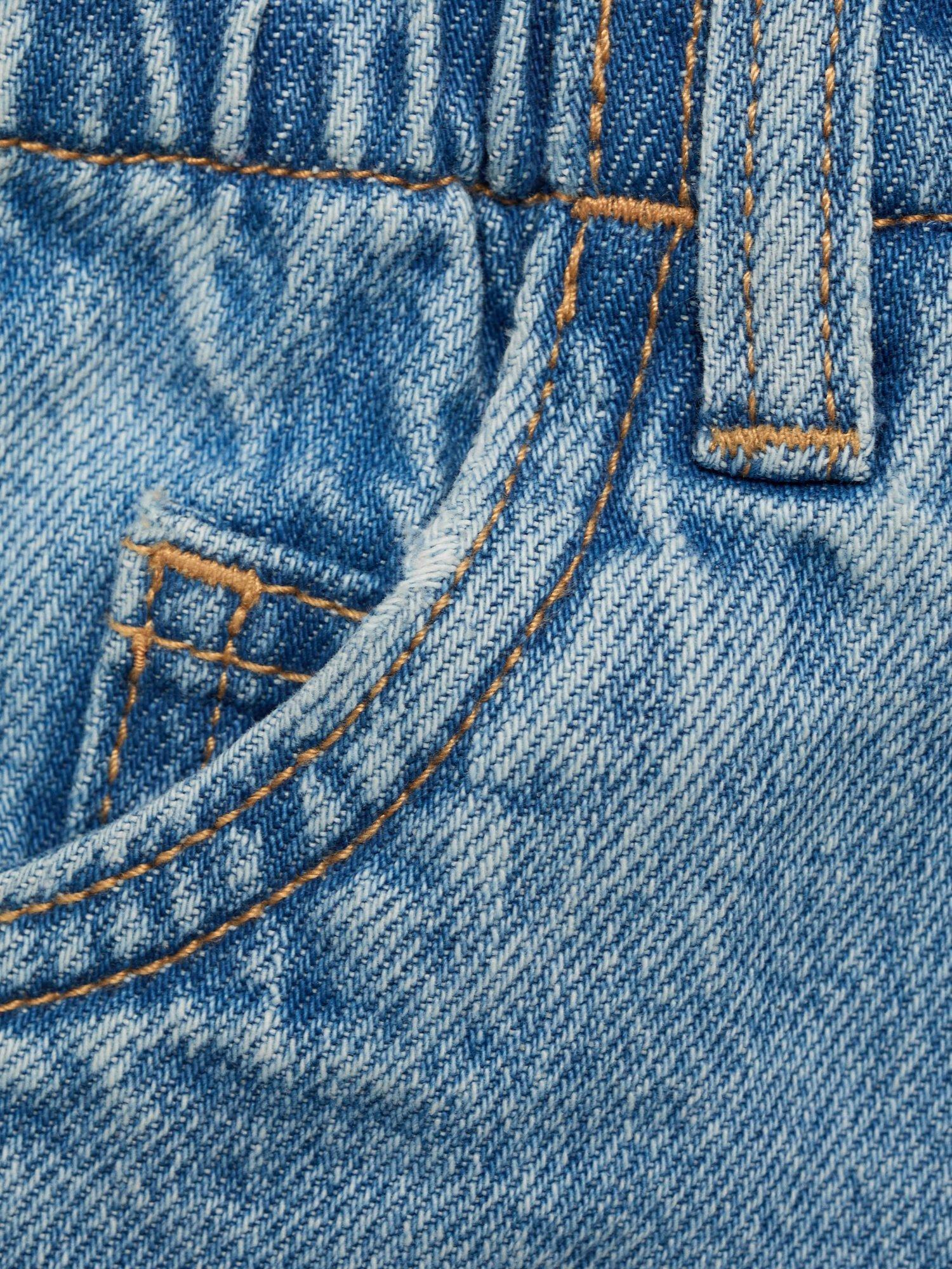 Product image 6 of 6, which shows Mango Kids' Paperbag Denim Skirt, Open Blue, 10 years