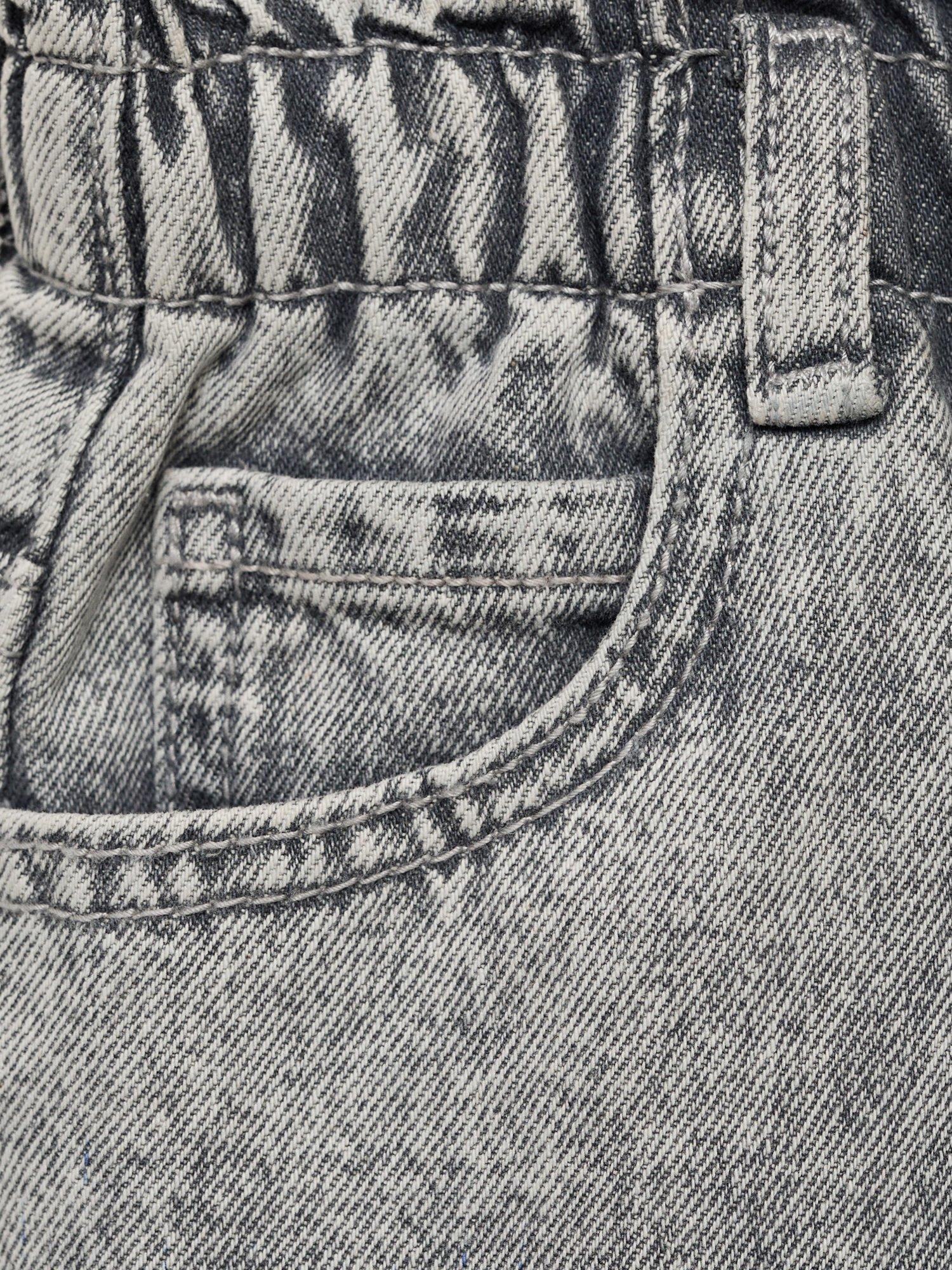 Product image 3 of 4, which shows Mango Kids' Paperbag Denim Skirt, Open Grey, 10 years