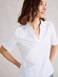 White Stuff Allie Tab Sleeve Top, White