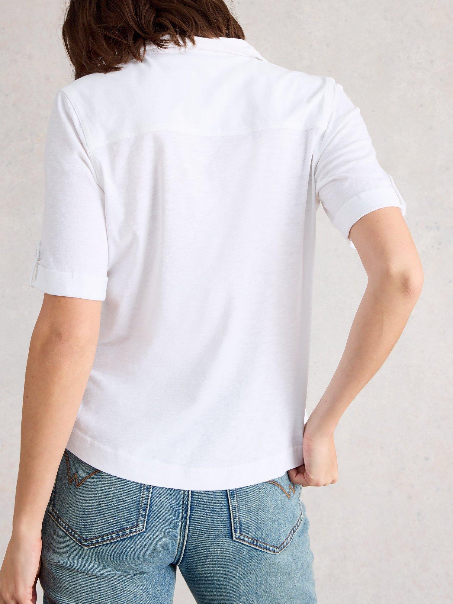 Product image 2 of 6, which shows White Stuff Allie Tab Sleeve Top, White, 6