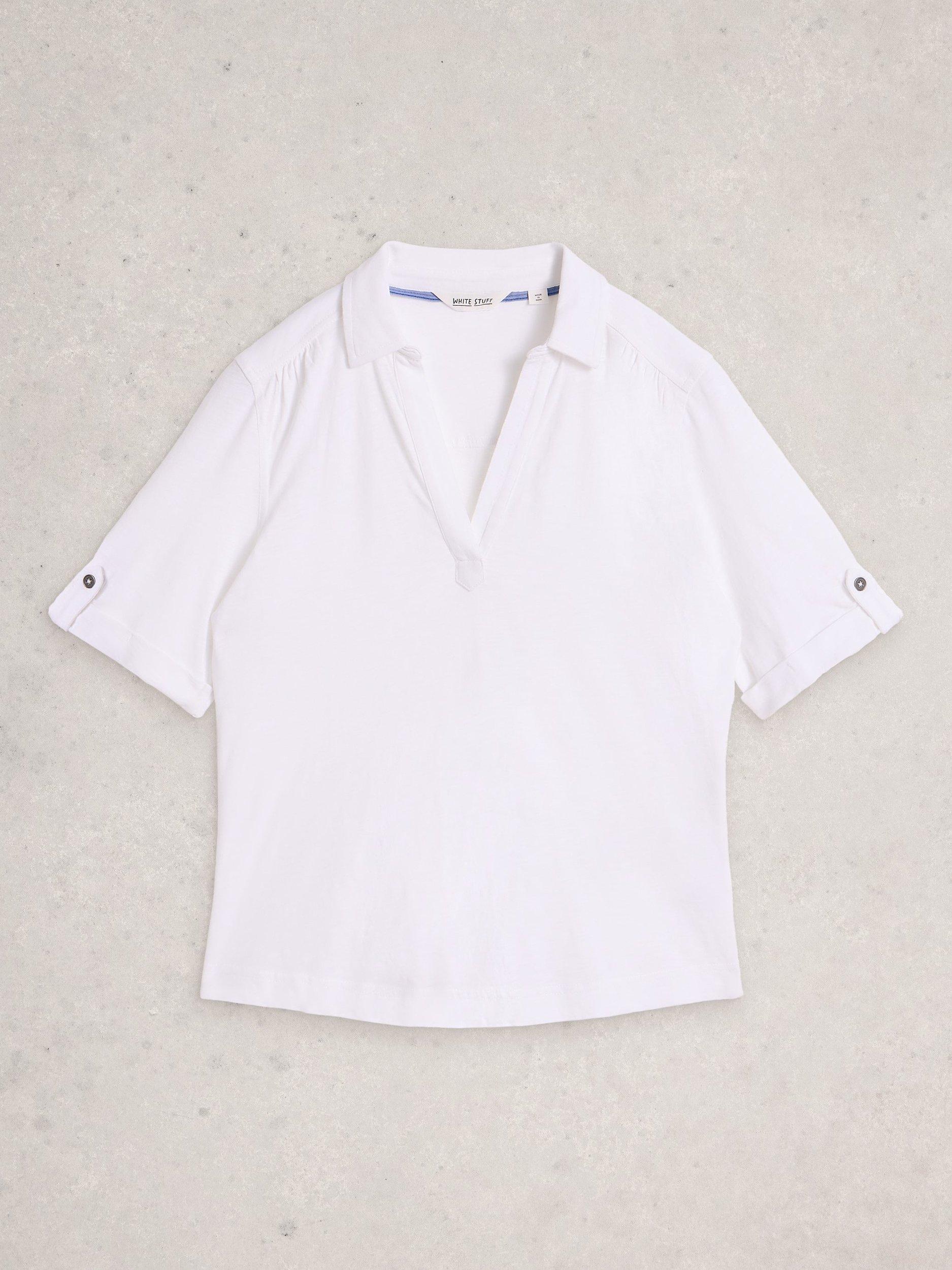 Product image 5 of 6, which shows White Stuff Allie Tab Sleeve Top, White, 6