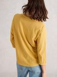White Stuff Beth Button Jersey Shirt, Mid Yellow