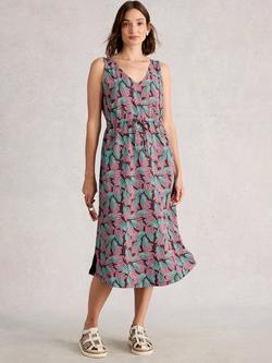 White Stuff Heidi Floral Jersey Dress, Pink/Multi, Pink/Multi