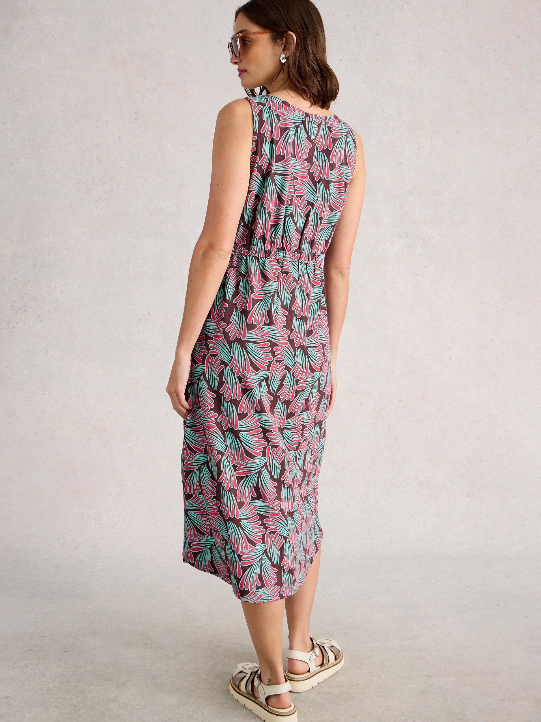 Product image 2 of 6, which shows White Stuff Heidi Floral Jersey Dress, Pink/Multi, XXS