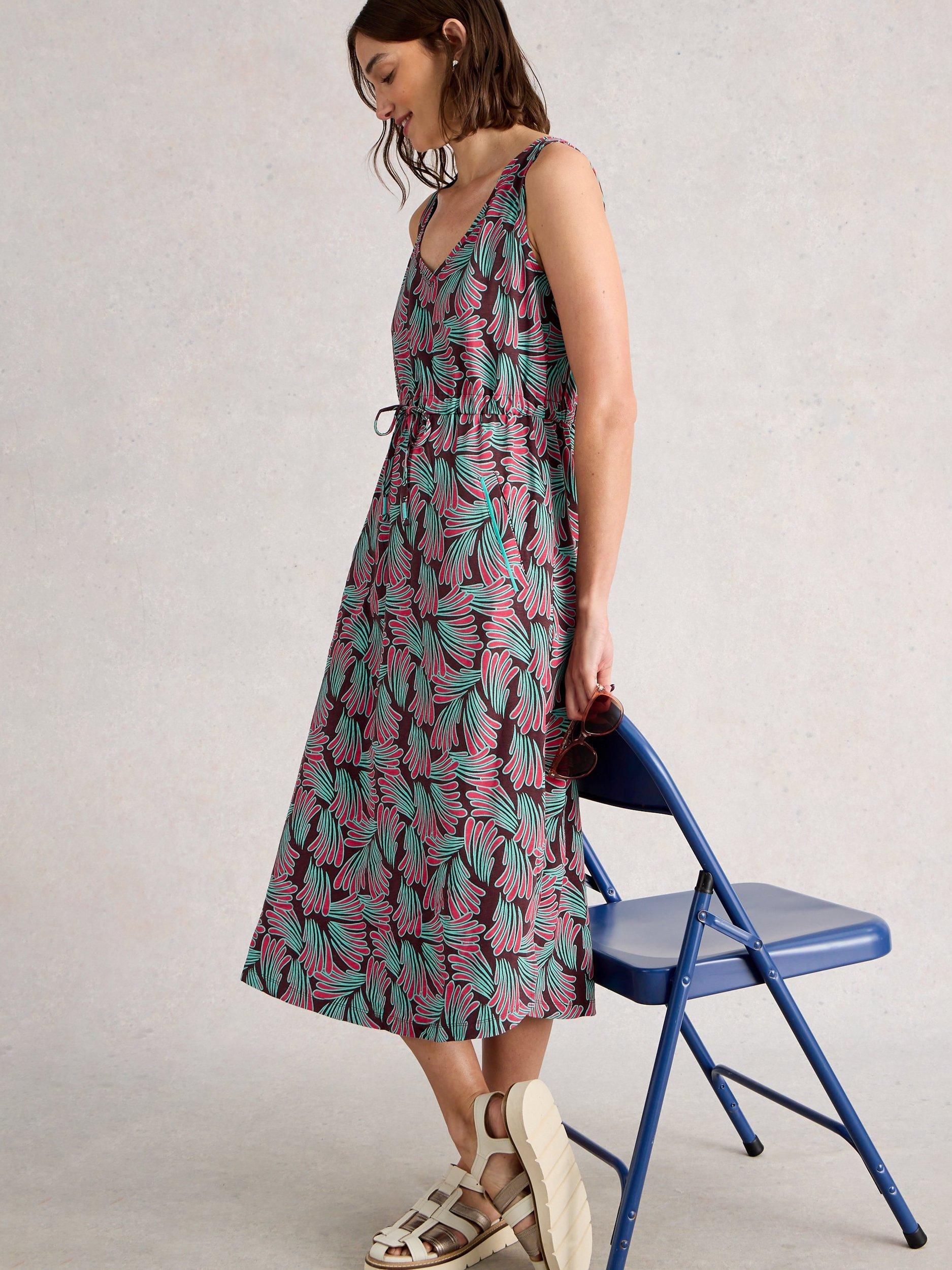 Product image 3 of 6, which shows White Stuff Heidi Floral Jersey Dress, Pink/Multi, XXS