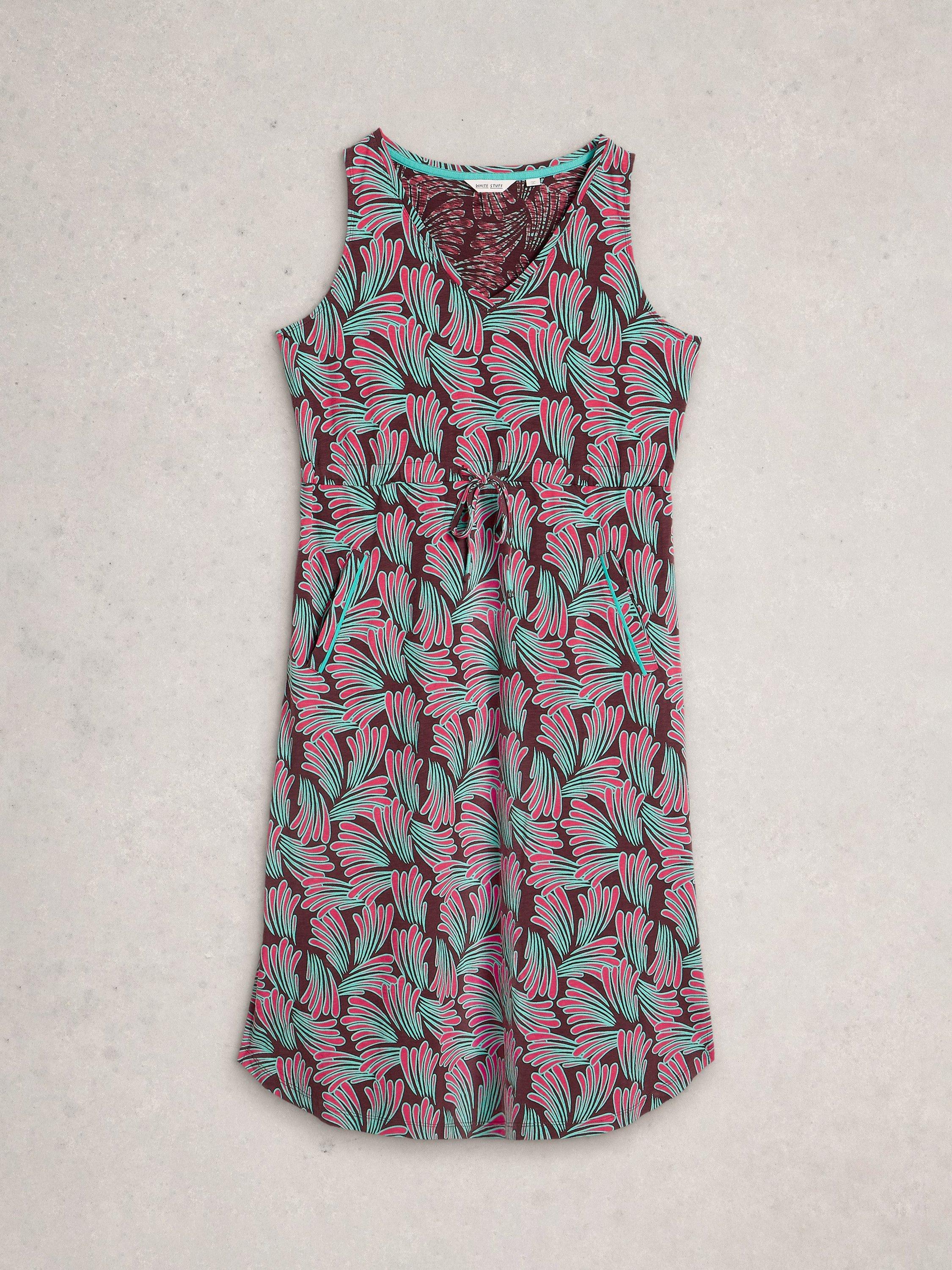 Product image 5 of 6, which shows White Stuff Heidi Floral Jersey Dress, Pink/Multi, XXS