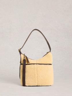 White Stuff Teddy & Suede Mini Crossbody Bag, Ivory, Ivory