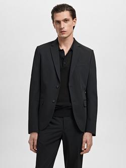 Mango Paris Super Slim Fit Blazer, Black