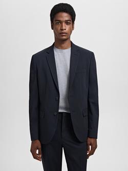 Mango Paris Super Slim Fit Blazer, Navy, Navy