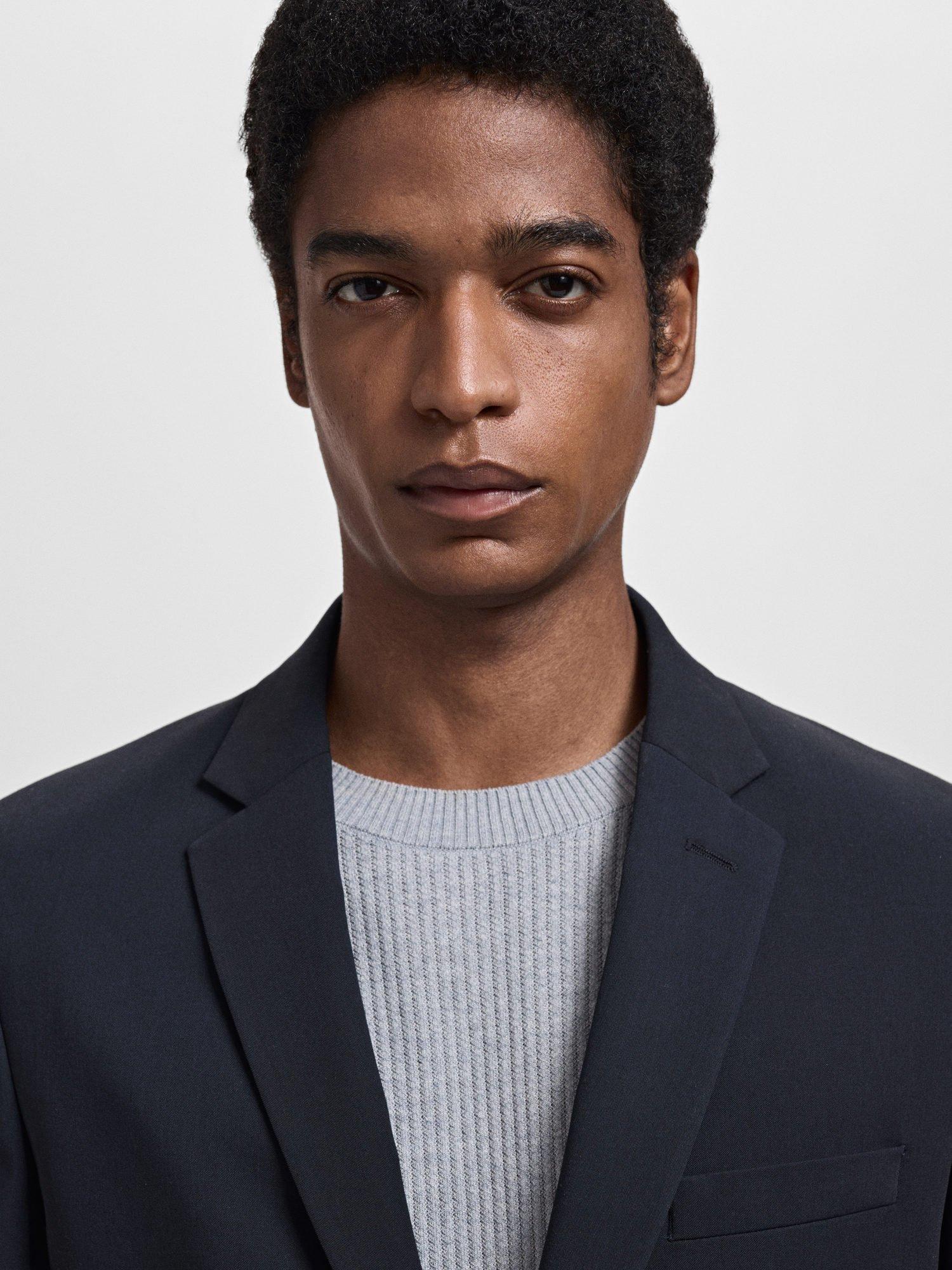 Product image 6 of 8, which shows Mango Paris Super Slim Fit Blazer, Navy, 34